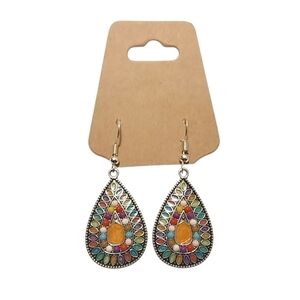 Colorful Boho Teardrop Earrings